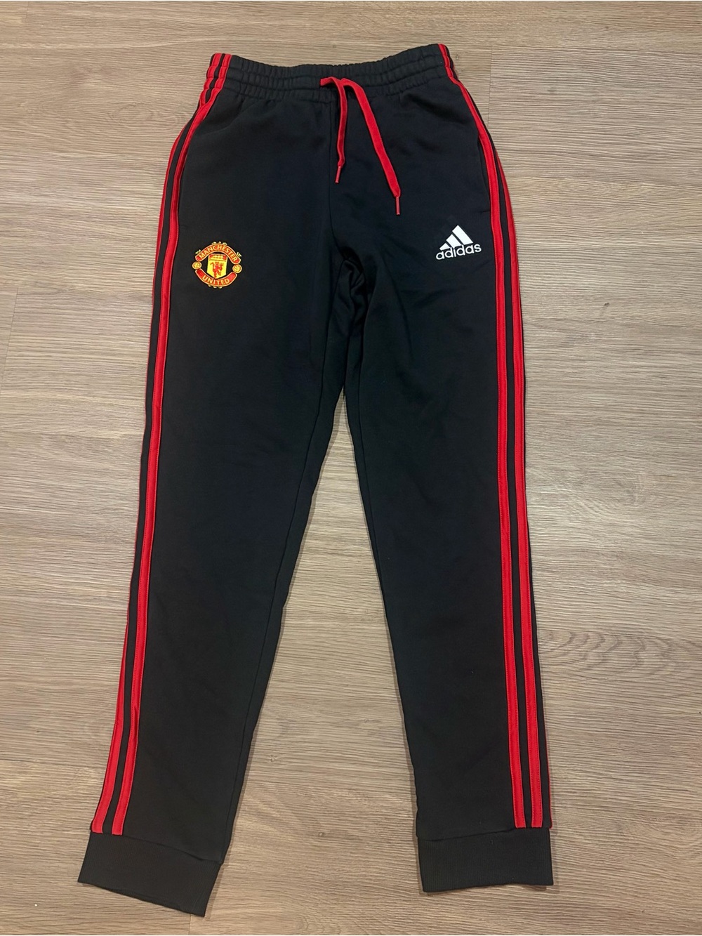 Adidas x Manchester United 3-Stripes Track Pants Black Red M XS | W S